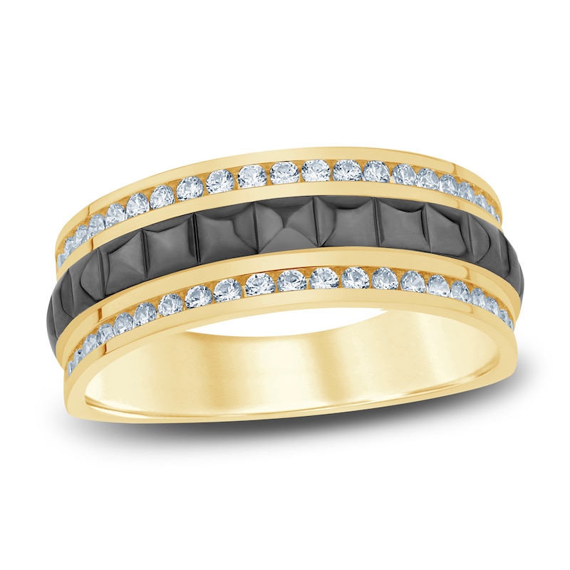 Main Image 1 of Men's Diamond Anniversary Band 1/2 ct tw Round 14K Yellow Gold