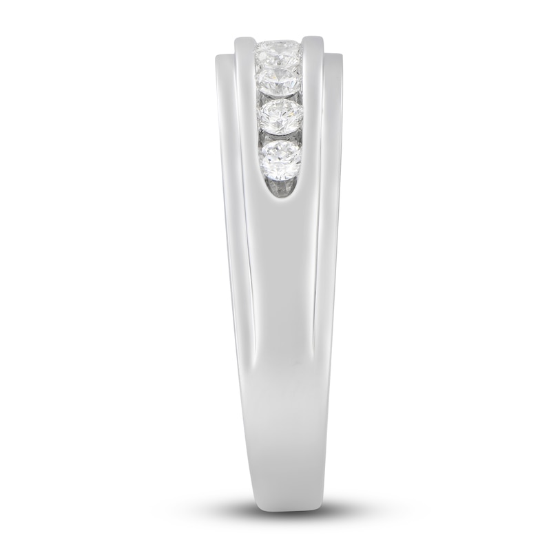 Main Image 2 of Men's Diamond Anniversary Band 1/2 ct tw Round 14K White Gold