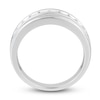 Thumbnail Image 3 of Men's Diamond Anniversary Band 1/2 ct tw Round 14K White Gold