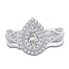 Thumbnail Image 3 of Diamond Twist Bridal Set 3/4 ct tw Pear/Round 14K White Gold