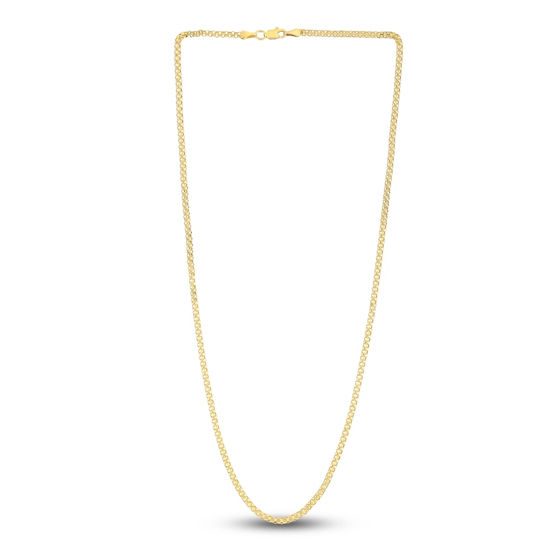 Main Image 2 of Hollow Bismark Chain Necklace 14K Yellow Gold 18" 2.45mm