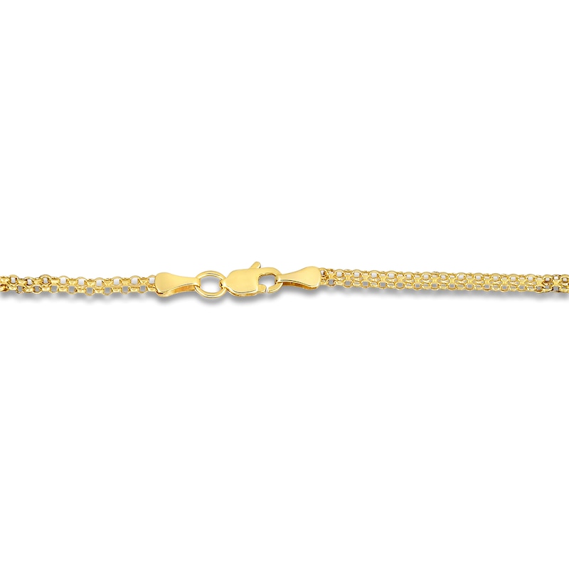 Main Image 3 of Hollow Bismark Chain Necklace 14K Yellow Gold 18" 2.45mm