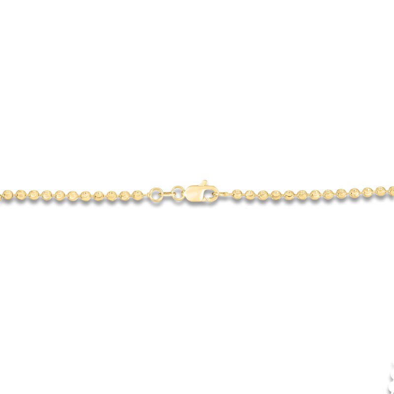 Main Image 2 of Solid Beaded Chain Necklace 14K Yellow Gold 18" 2.5mm