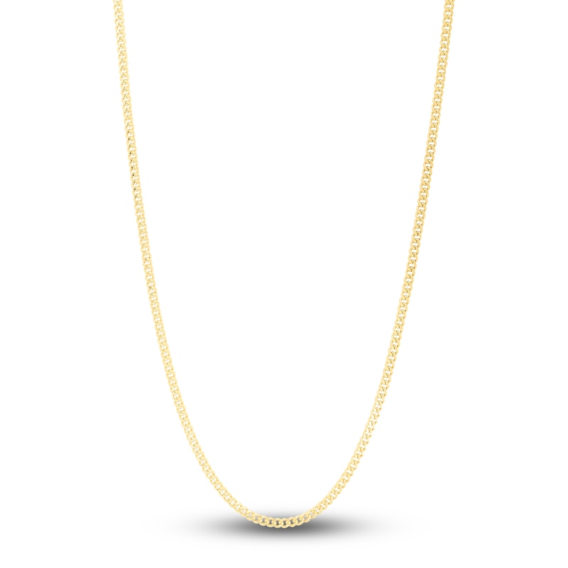 Solid Gourmette Chain Necklace 14K Yellow Gold 30" 2.8mm