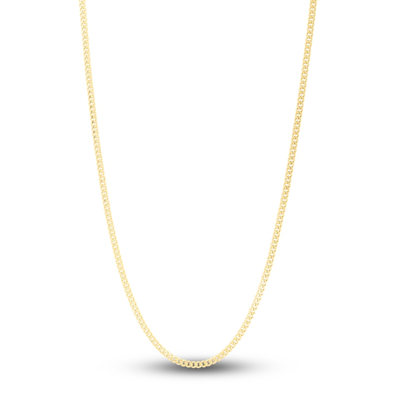 Main Image 1 of Hollow Gourmette Chain Necklace 14K Yellow Gold 30" 2.8mm