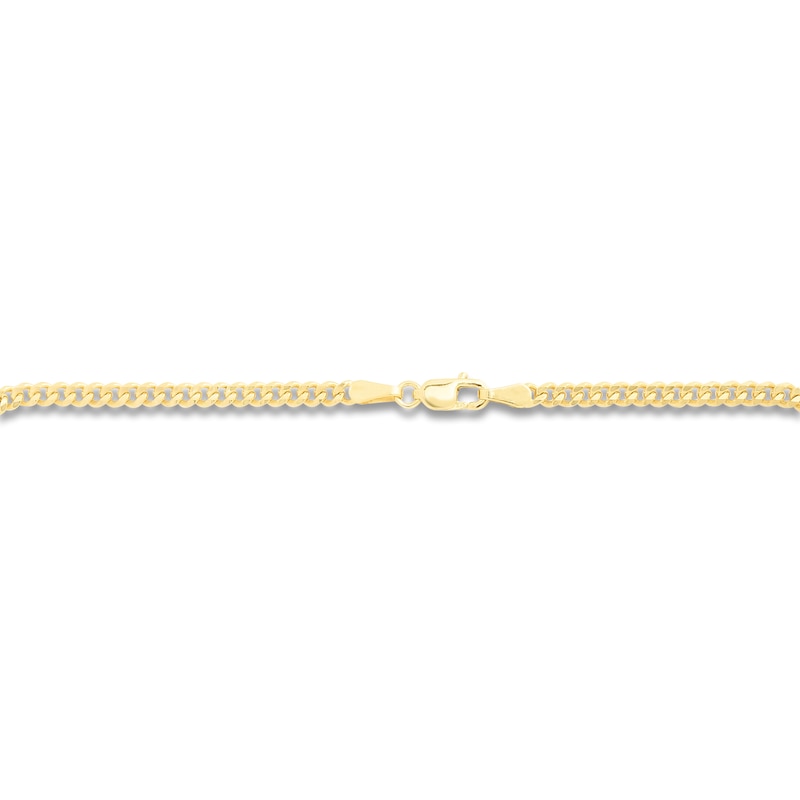 Solid Gourmette Chain Necklace 14K Yellow Gold 30" 2.8mm