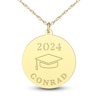 Thumbnail Image 0 of Men's High-Polish Personalizes Graduation Pendant Necklace 14K Yellow Gold 22"