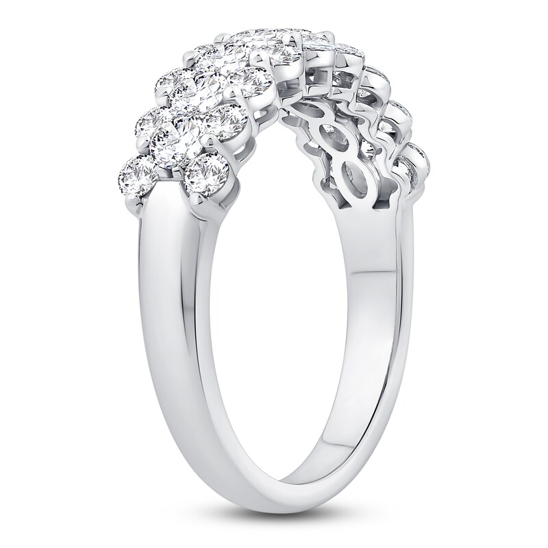 Main Image 2 of Diamond Multi-Row Ring 1-1/2 ct tw 14K White Gold