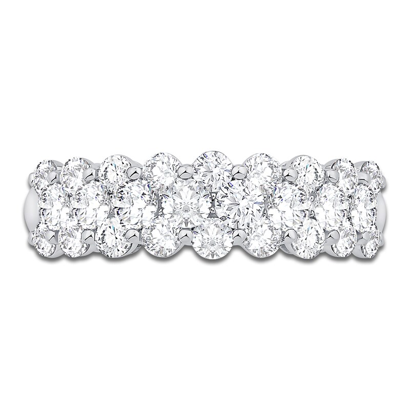 Diamond Multi-Row Ring 1-1/2 ct tw 14K White Gold