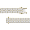 Thumbnail Image 1 of Men's Diamond Double Row Tennis Bracelet 5 ct tw Round 10K Yellow Gold 8.5"