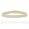 Thumbnail Image 3 of Men's Diamond Double Row Tennis Bracelet 5 ct tw Round 10K Yellow Gold 8.5"