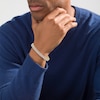 Thumbnail Image 4 of Men's Diamond Double Row Tennis Bracelet 5 ct tw Round 10K Yellow Gold 8.5"