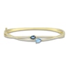 Thumbnail Image 0 of Natural Blue Topaz & Diamond Bracelet 1/2 ct tw 10K Yellow Gold