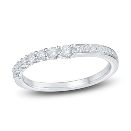 Round Diamond Anniversary Band 1/3 ct tw 14K White Gold