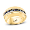 Thumbnail Image 1 of LALI Jewels Natural Blue Sapphire & Diamond Ring 1/4 ct tw 14K Yellow Gold