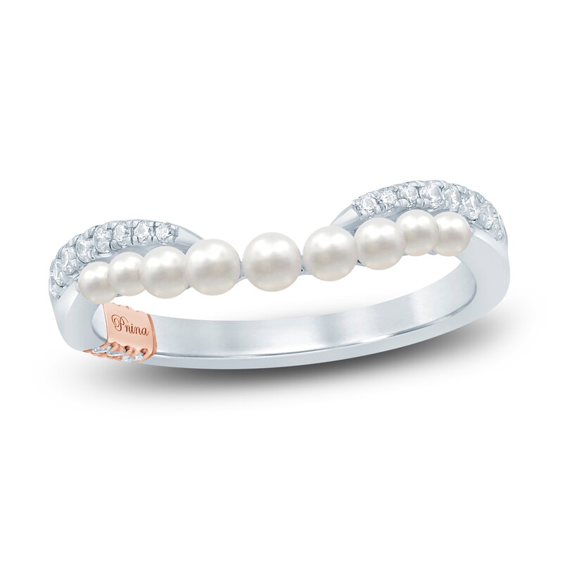 Main Image 1 of Pnina Tornai Freshwater Cultured Pearl & Diamond Anniversary Band 1/6 ct tw 14K White Gold