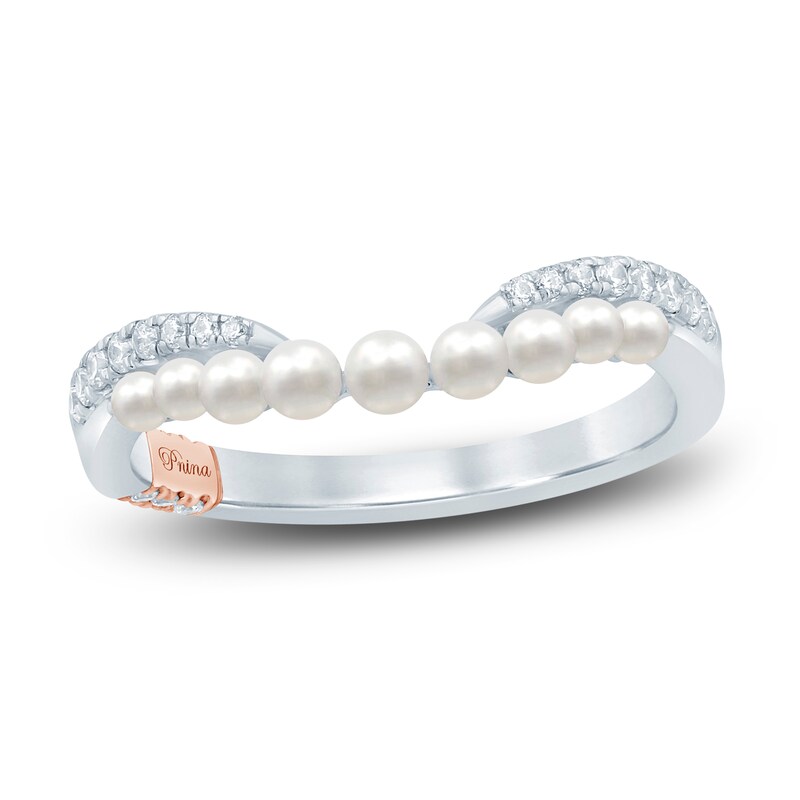 Pnina Tornai Freshwater Cultured Pearl & Diamond Anniversary Band 1/6 ct tw 14K White Gold