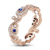 Thumbnail Image 1 of Kirk Kara Natural Blue Sapphire & Diamond Lace Wedding Band 1/8 ct tw 18K Rose Gold