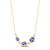 Thumbnail Image 3 of Kallati Pear-Shaped Natural Tanzanite & Diamond Necklace 1/20 ct tw Round 14K Yellow Gold 18"