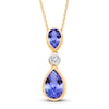 Thumbnail Image 0 of Kallati Pear-Shaped Natural Tanzanite & Diamond Necklace 1/15 ct tw 14K Yellow Gold 18"
