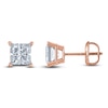 Thumbnail Image 0 of Princess-Cut Lab-Created Diamond Solitaire Stud Earrings 1-1/4 ct tw 14K Rose Gold (F/SI2)