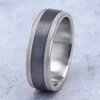 Thumbnail Image 4 of Men's Knurled Wedding Band 7mm 14K White Gold & Matte Tantalum