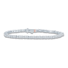 Pnina Tornai Round & Emerald-Cut Lab-Grown Diamond Link Bracelet 5 ct tw 14K White Gold 7"