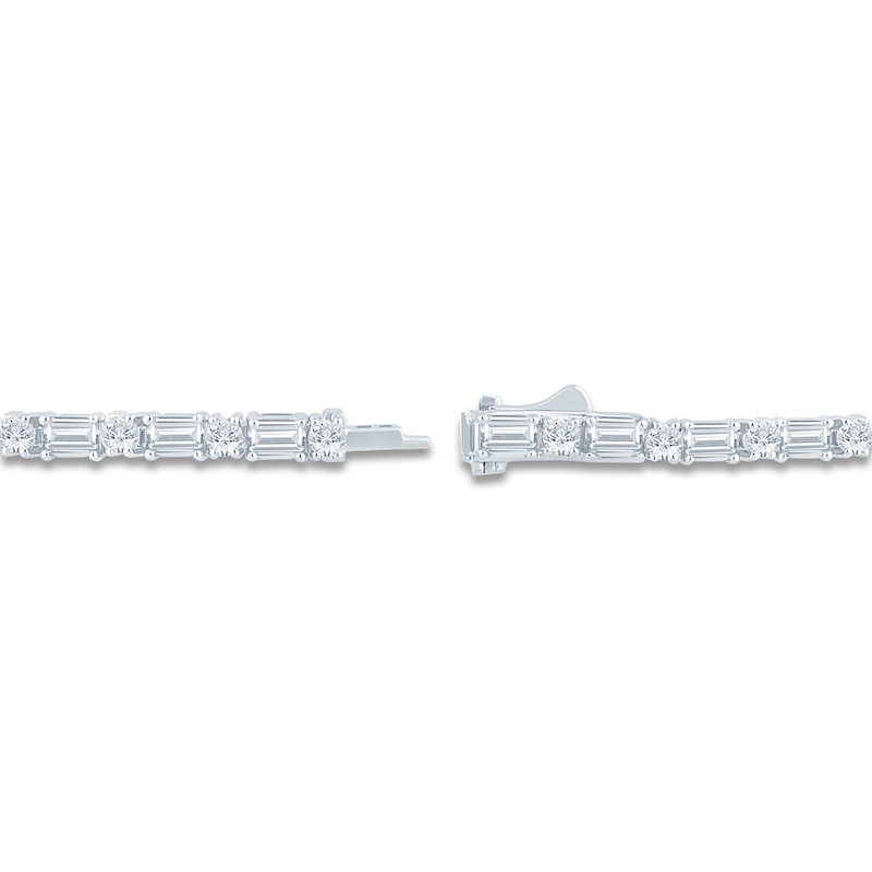 Main Image 3 of Pnina Tornai Round & Emerald-Cut Lab-Grown Diamond Link Bracelet 5 ct tw 14K White Gold 7"