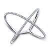 Thumbnail Image 1 of Shy Creation Diamond Crossover Ring 1/8 ct tw 14K White Gold Size 8 SC22003512Z8