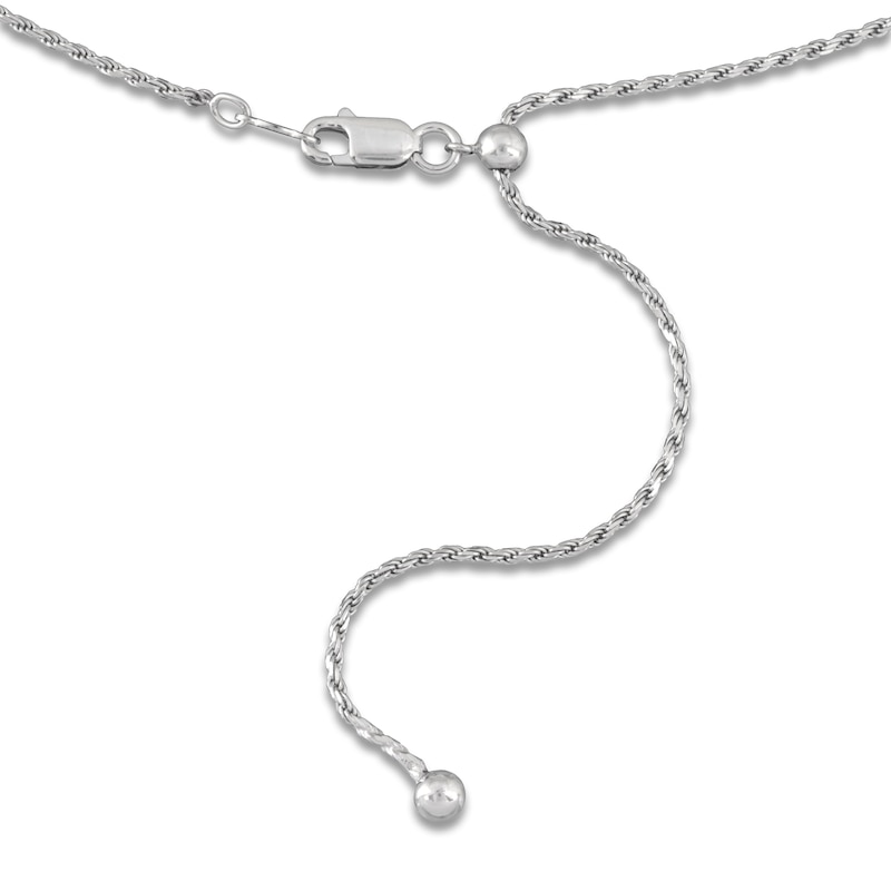 Main Image 2 of Solid Diamond-Cut Rope Chain Necklace 1.3mm Sterling Silver 24"