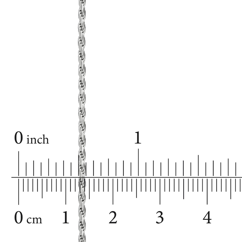 Main Image 3 of Solid Diamond-Cut Rope Chain Necklace 1.3mm Sterling Silver 24"