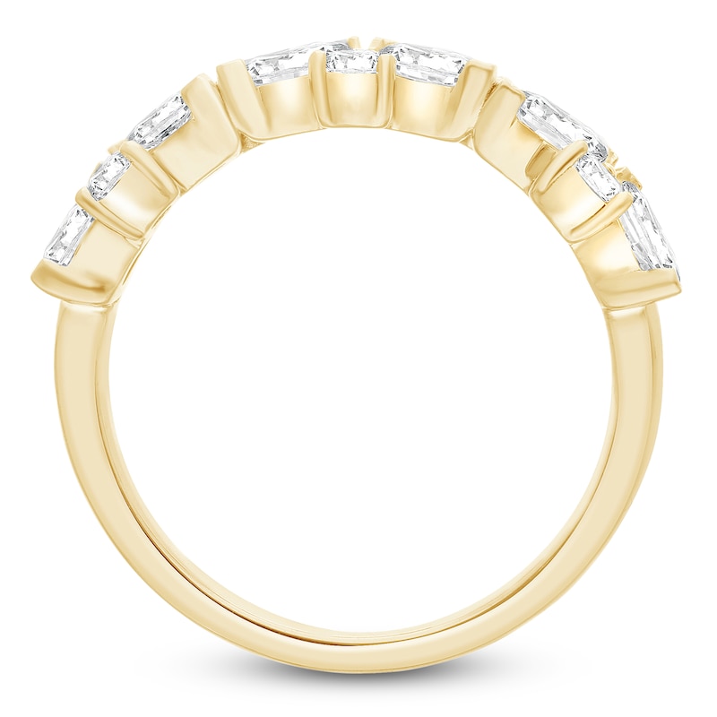Main Image 3 of Marquise & Round-Cut Lab-Grown Diamond Ring 1-1/2 ct tw 14K Yellow Gold