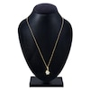 Thumbnail Image 3 of Cushion-Cut Natural Sky Blue Topaz & Diamond Accent Necklace 14K Yellow Gold 18"