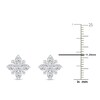 Thumbnail Image 4 of Baguette & Round-Cut Lab-Grown Diamond Snowflake Stud Earrings 1 ct tw 14K White Gold