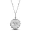 Thumbnail Image 4 of Diamond Angel Number 999 Medallion Necklace 1/4 ct tw Sterling Silver 18"