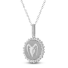 Thumbnail Image 2 of Diamond Zodiac Capricorn Medallion Necklace 1/3 ct tw Sterling Silver 18"