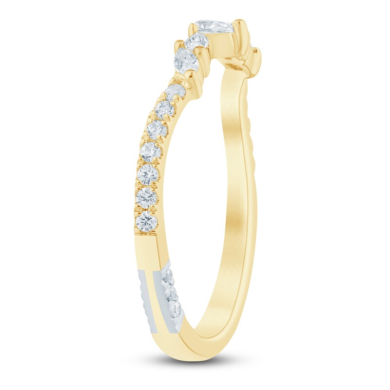 Main Image 2 of Pnina Tornai Pear, Marquise & Round-Cut Diamond Contour Wedding Band 1/3 ct tw 14K Yellow Gold