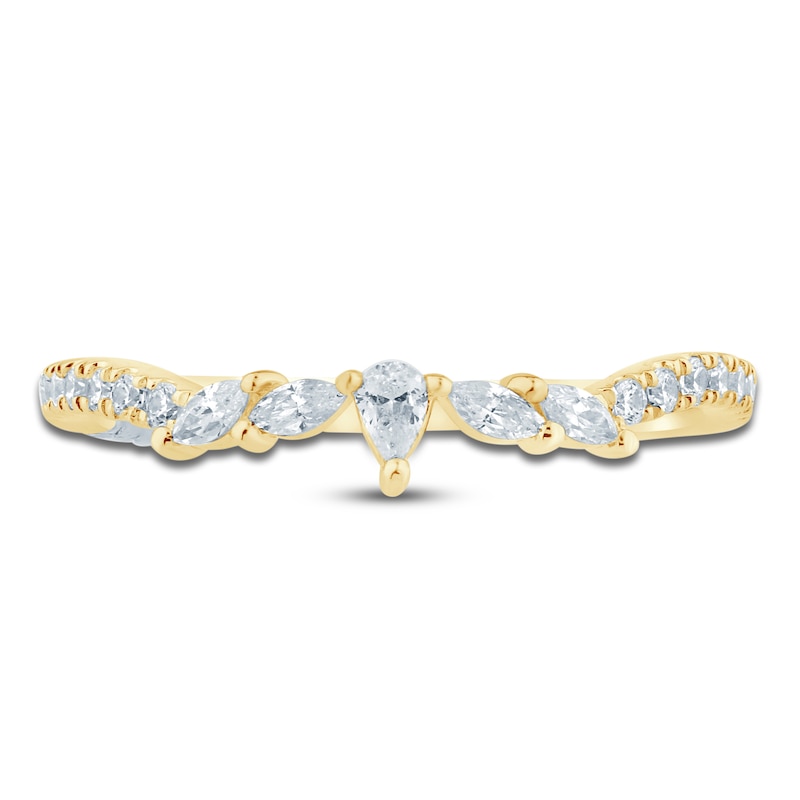 Main Image 3 of Pnina Tornai Pear, Marquise & Round-Cut Diamond Contour Wedding Band 1/3 ct tw 14K Yellow Gold