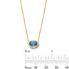 Thumbnail Image 3 of Jared Design House Oval-Cut Natural London Blue Topaz Necklace 14K Yellow Gold 19"