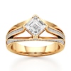 Thumbnail Image 1 of J'Lure Lab-Grown Diamond Carre Step-Cut Engagement Ring 1-3/8 ct tw 18K Yellow Gold