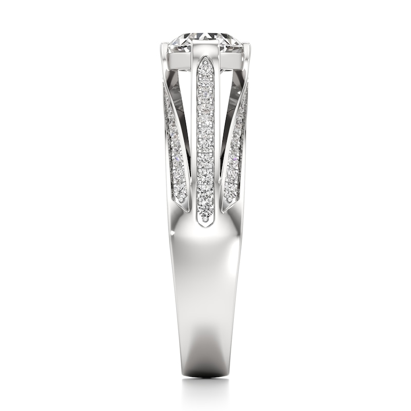 Main Image 3 of J'Lure Lab-Grown Diamond Oval Step-Cut Engagement Ring 1-3/8 ct tw 18K White Gold