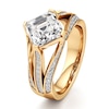 Thumbnail Image 4 of J'Lure Lab-Grown Diamond Square-Emerald Step-Cut Engagement Ring 3-1/2 ct tw 18K Yellow Gold