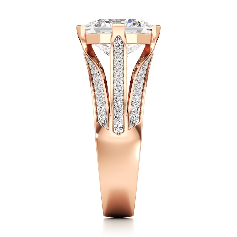 Main Image 3 of J'Lure Lab-Grown Diamond Hexagon Brilliant-Cut Engagement Ring 3-1/2 ct tw 18K Rose Gold
