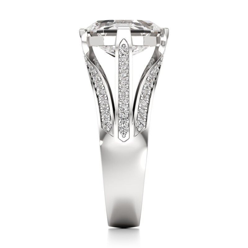 Main Image 3 of J'Lure Lab-Created Diamond Hexagon Step-Cut Engagement Ring 3-1/2 ct tw 18K White Gold