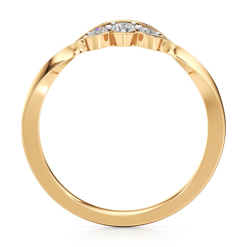 Main Image 2 of J'Lure Lab-Grown Diamond Scalloped Wedding Band 1/5 ct tw 18K Yellow Gold
