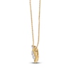 Thumbnail Image 2 of J'Lure Kite Step-Cut Lab-Grown Diamond Three-Stone Necklace 3-1/2 ct tw 14K Yellow Gold 18"