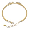 Thumbnail Image 2 of J'Lure Oval Portrait-Cut & Lozenge Step-Cut Lab-Grown Diamond Two-Row Bangle Bracelet 3-1/2 ct tw 14K Yellow Gold