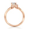 Thumbnail Image 2 of J'Lure Imperial-Emerald Step-Cut Lab-Grown Diamond Half-Halo Engagement Ring 1 ct tw 18K Rose Gold