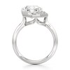 Thumbnail Image 2 of J'Lure Octagon Step-Cut Lab-Grown Diamond Half-Halo Engagement Ring 3-1/6 ct tw 18K White Gold