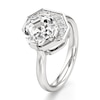 Thumbnail Image 4 of J'Lure Octagon Step-Cut Lab-Grown Diamond Half-Halo Engagement Ring 3-1/6 ct tw 18K White Gold